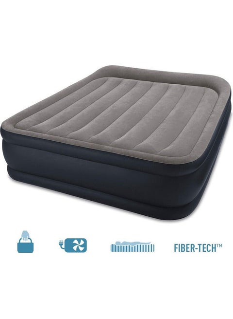 Dura Beam Plus Series Deluxe Pillow Rest Raised Airbed Queen Size Black/Grey 1.52x2.03x0.42meter