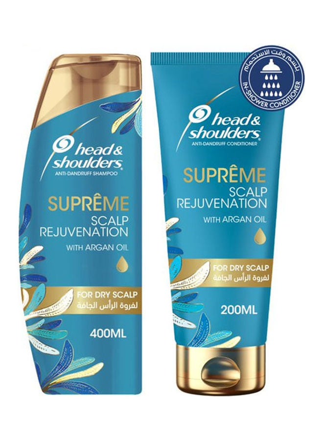 Supreme Anti-Dandruff Shampoo + Conditioner with Argan Oil for Dry Scalp Rejuvenation White 400ml - v1642702072/N52455094A_1