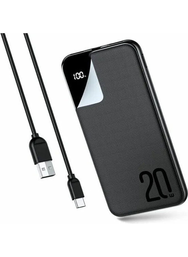 JOYROOM - 10000 mAh JR-QP190 20W Starchi Series Fast Charging Ultra Thin Power Bank  with Digital Display Black - Image 1