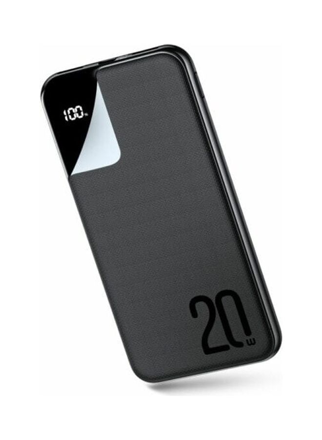 JOYROOM - 10000 mAh JR-QP190 20W Starchi Series Fast Charging Ultra Thin Power Bank  with Digital Display Black - Image 1