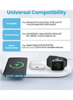 JOYROOM JR-A27 3in1 Magnetic Charging Station (Mobile phone, Earphone, Apple Watch) 20W with EU Plug and Type C Cable 1M White  - Image 2