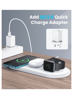 JOYROOM JR-A27 3in1 Magnetic Charging Station (Mobile phone, Earphone, Apple Watch) 20W with EU Plug and Type C Cable 1M White  - Image 3