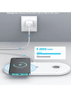 JOYROOM JR-A27 3in1 Magnetic Charging Station (Mobile phone, Earphone, Apple Watch) 20W with EU Plug and Type C Cable 1M White  - Image 4