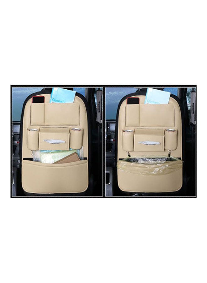 Generic Car Seat Back Storage Organizer Bag Faux Leather Multifunction Organizer Holder Travel Accessories - Image 2