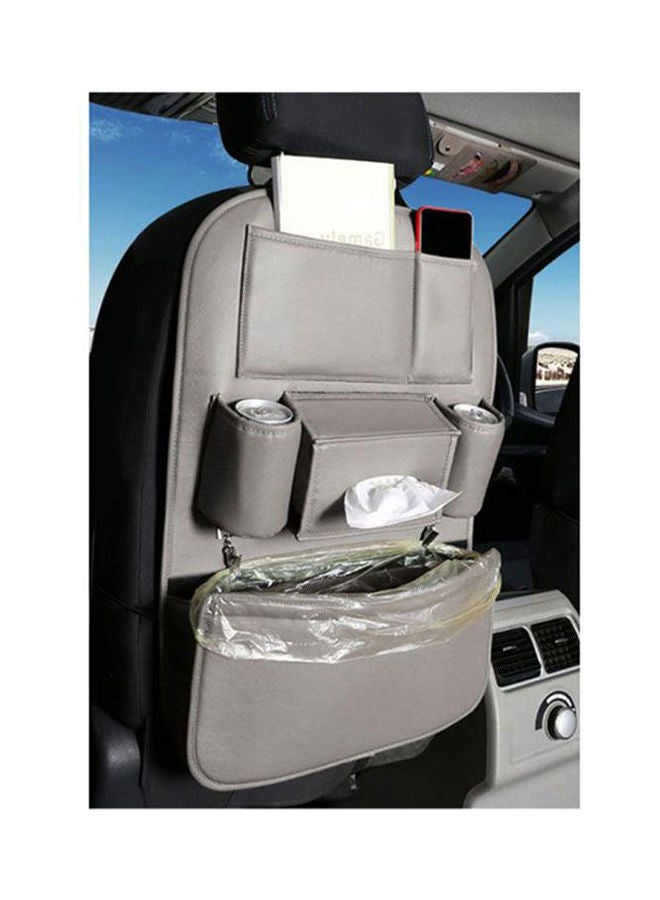 Generic Car Seat Back Storage Organizer Bag Faux Leather Multifunction Organizer Holder Travel Accessories  - Image 2