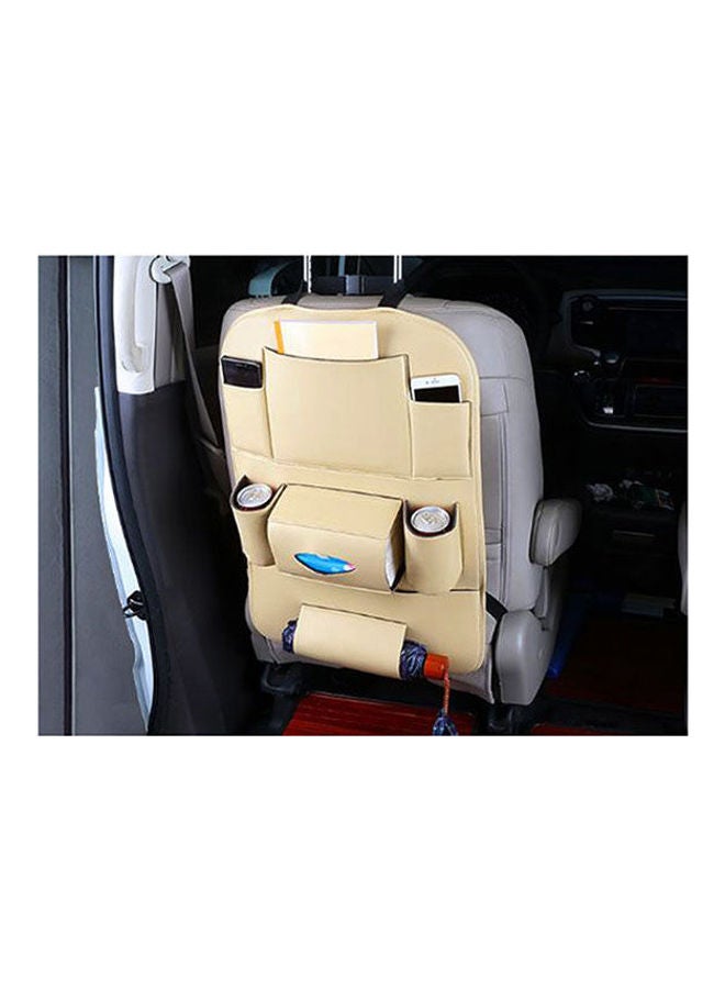 Generic Car Seat Back Storage Organizer Bag Faux Leather Multifunction Organizer Holder Travel Accessories - Image 1