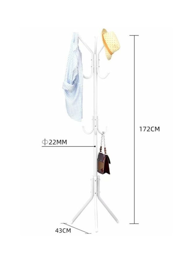 Falpro - Metal Cloth Rack Clothes And Coat Hanger Rack Garments Rack Elegant White Free Standing Cloth Rack White 172x43cm White 172x43cm - Image 1