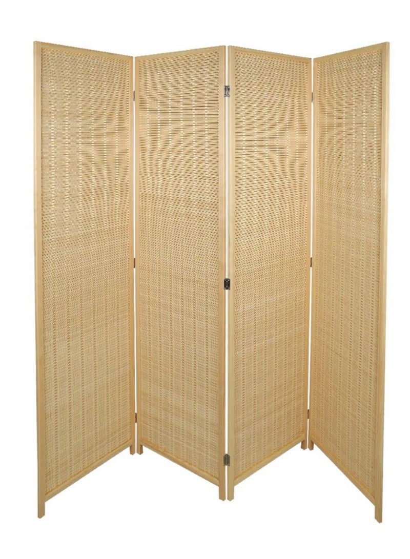 ياتاي مقسم غرفة قابل للطي بتصميم لوح مرن بيج - Image 2