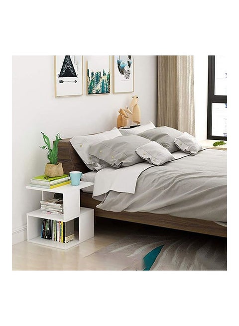 Wood End Table White 40x40x53cm