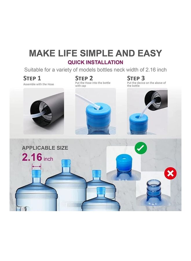عربست مضخة مياه محمولة للشحن USB مضخة مياه 1 أسود Water Pump 1 أسود  - Image 5