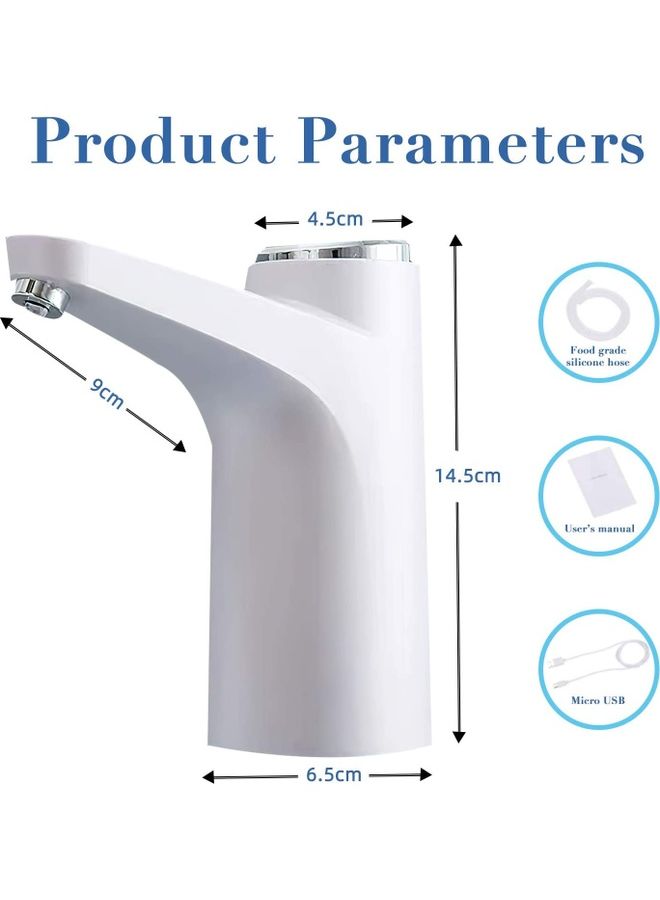 Arabest Portable USB Charging Water Pump Dispenser Water Pump 2 White  - Image 4