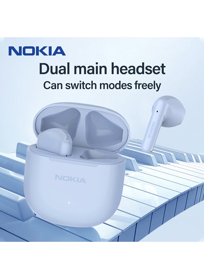 NOKIA - E3103 TWS Bluetooth V5.1 Low Latency Half In-Ear 3D Stereo ENC Sports Earbuds with Mic White - Image 1