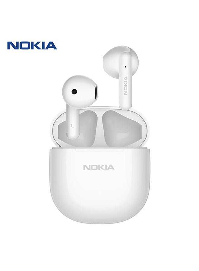 NOKIA - E3103 TWS Bluetooth V5.1 Low Latency Half In-Ear 3D Stereo ENC Sports Earbuds with Mic White - Image 1