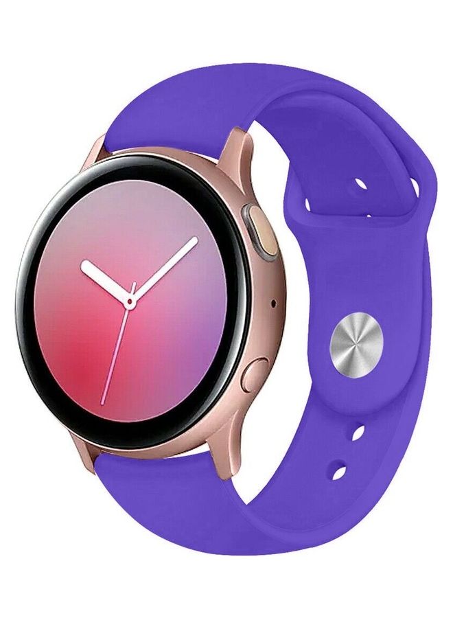 مارجون سوار بديل من السيليكون مقاس 22 مم لساعة سامسونج جالاكسي أكتف/أكتف 2 مقاس 40/44 مم بنفسجي - Image 1