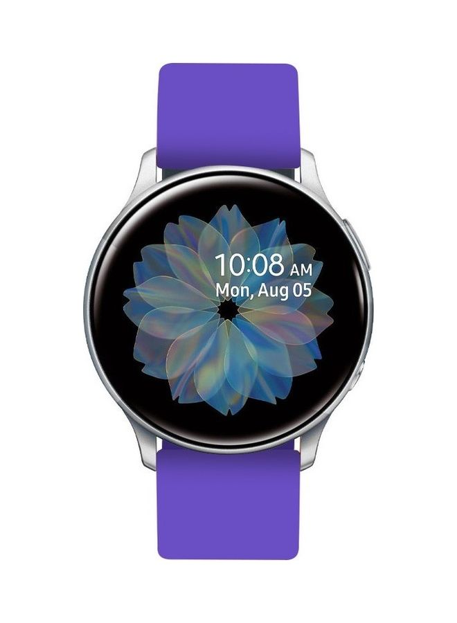 مارجون سوار بديل من السيليكون مقاس 22 مم لساعة سامسونج جالاكسي أكتف/أكتف 2 مقاس 40/44 مم بنفسجي - Image 2