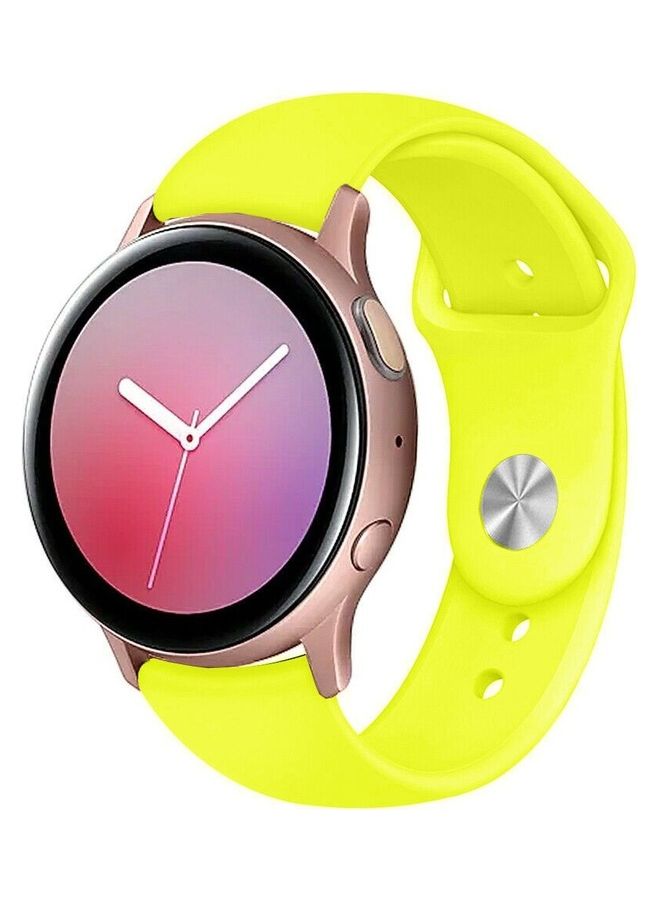 مارجون سوار بديل من السيليكون مقاس 22 مم لساعة سامسونج جالاكسي أكتف/أكتف 2 مقاس 40/44 مم ليموني - Image 1