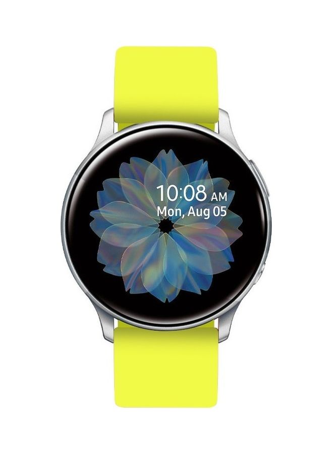 مارجون سوار بديل من السيليكون مقاس 22 مم لساعة سامسونج جالاكسي أكتف/أكتف 2 مقاس 40/44 مم ليموني - Image 2