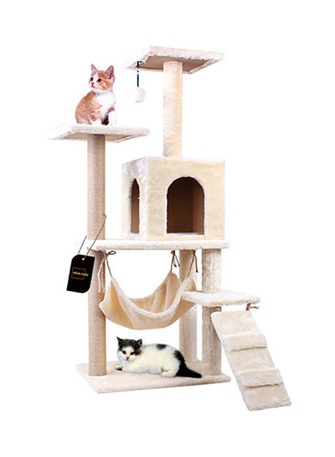 Sharpdo Multifunctional Cat Climbing Frame Beige 125x40x50cm