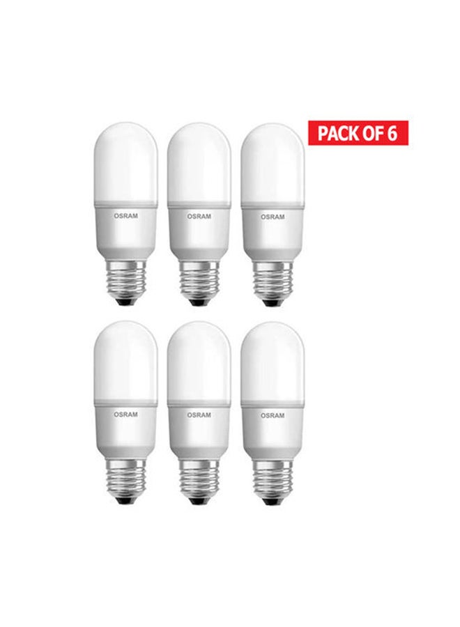 Osram 6-Piece Lamp Led Value Stick 10W E27 Screw Base 230V Frosted Bulb Warm White  - Image 1