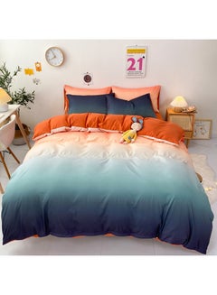 Sharpdo 4-Piece Quilt Cover Bedding Set Polyester Multicolour 180x220cm  - Image 2