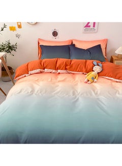 Sharpdo 4-Piece Quilt Cover Bedding Set Polyester Multicolour 180x220cm  - Image 4