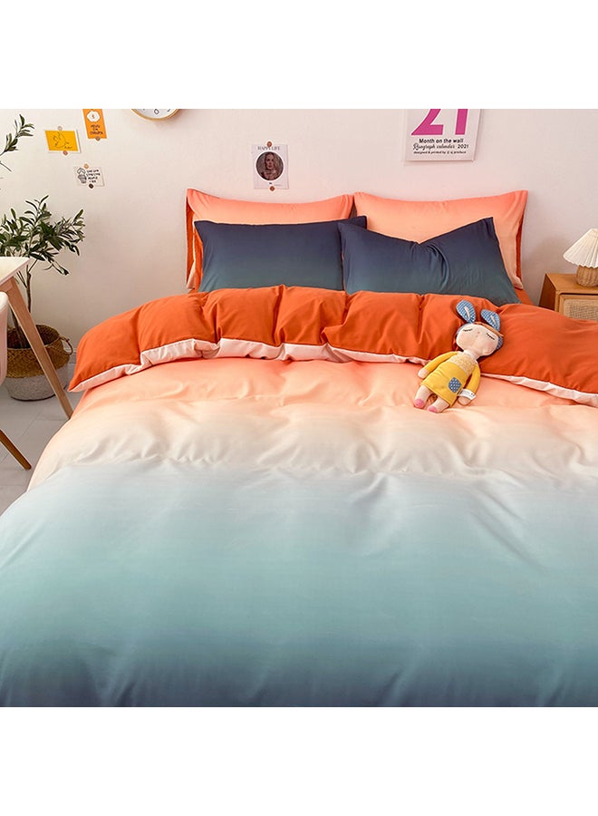 Sharpdo 4-Piece Quilt Cover Bedding Set Polyester Multicolour 180x220cm  - Image 4