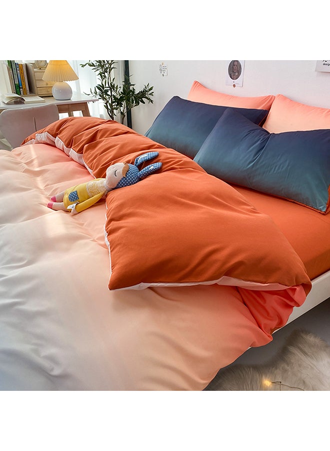 Sharpdo 4-Piece Quilt Cover Bedding Set Polyester Multicolour 180x220cm  - Image 5