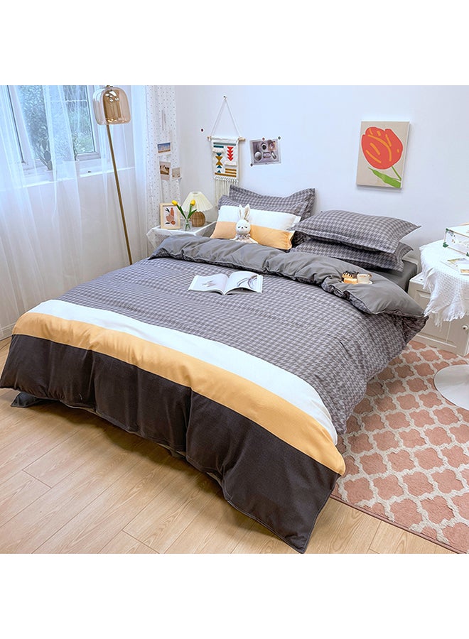 Sharpdo 4-Piece Quilt Cover Bedding Set Polyester Multicolour 200x230cm - Image 2