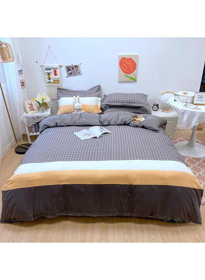 Sharpdo 4-Piece Quilt Cover Bedding Set Polyester Multicolour 200x230cm - Image 1