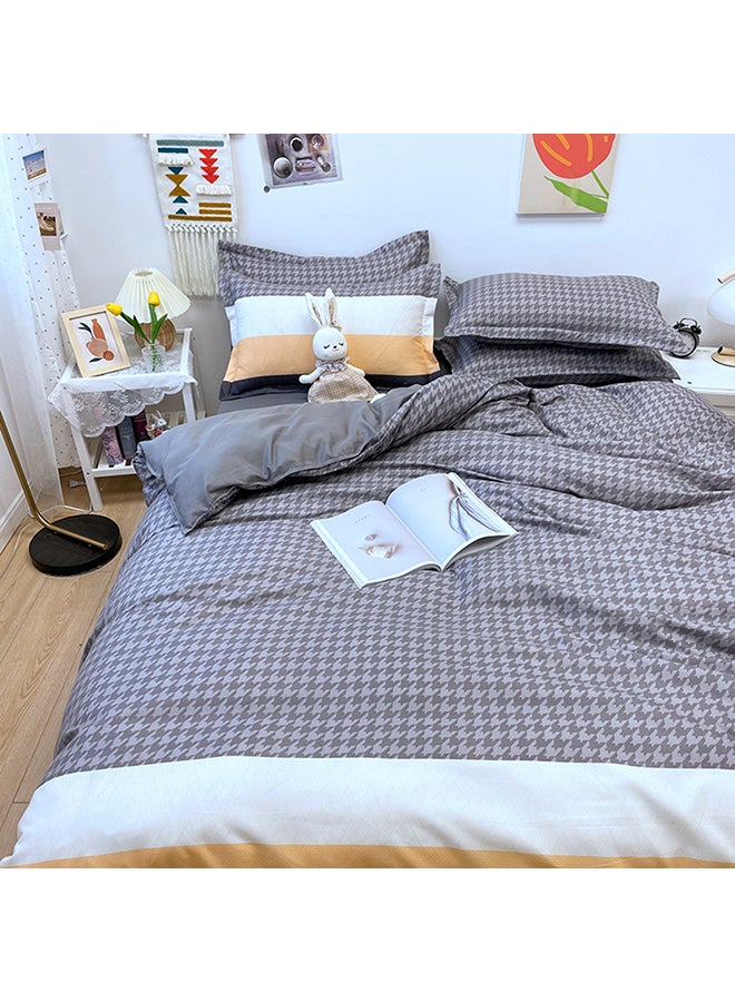 Sharpdo 4-Piece Quilt Cover Bedding Set Polyester Multicolour 200x230cm - Image 4