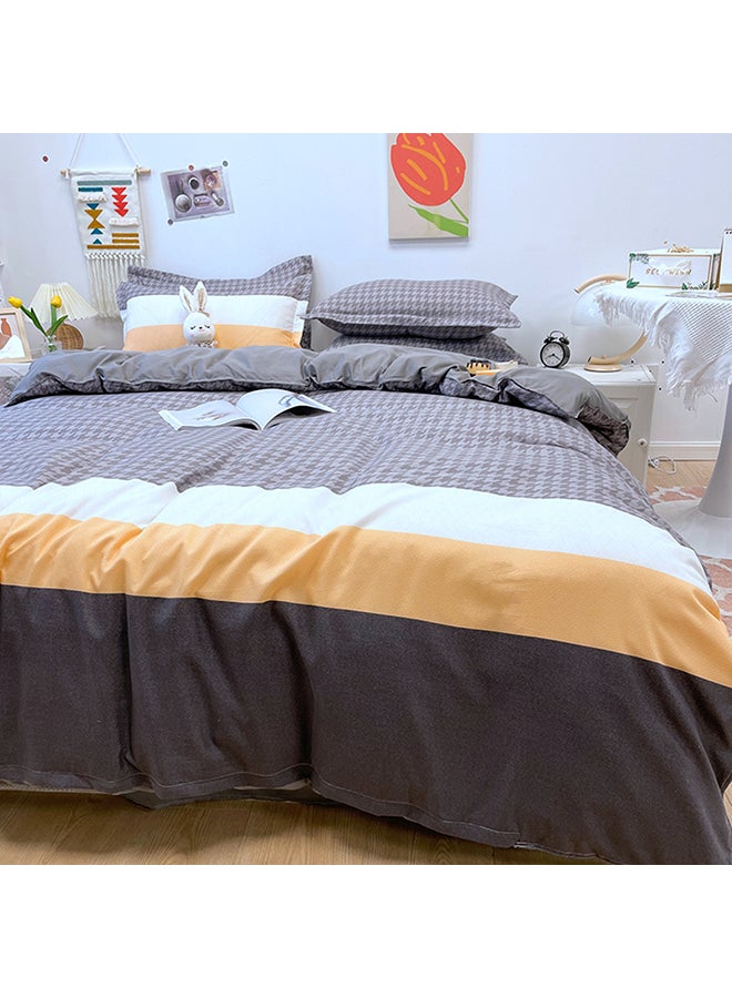 Sharpdo 4-Piece Quilt Cover Bedding Set Polyester Multicolour 200x230cm - Image 5