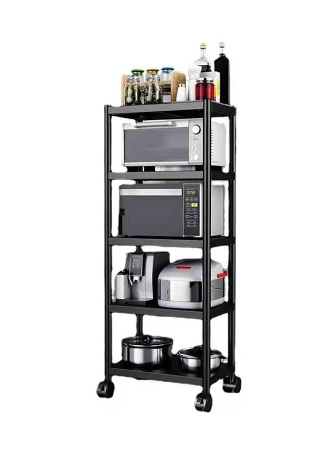 Sharpdo 5-Compartment Storage Rack Black 50x35x152cm - Image 1