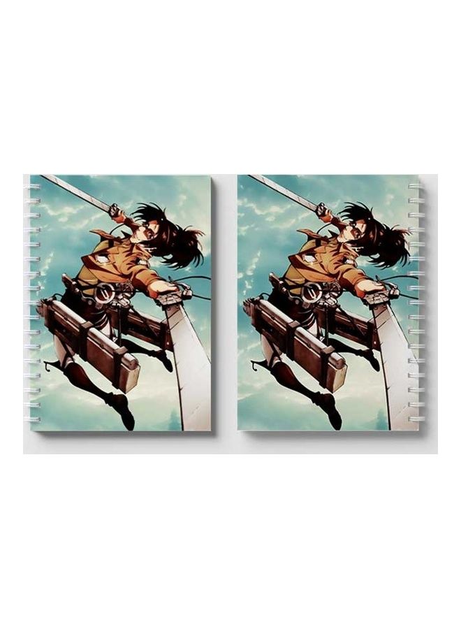 لوحة دفتر ملاحظات بسلك حلزوني مكون من 60 ورقة بطبعة شخصية هانجي زوي أزرق/برتقالي/أحمر - Image 4