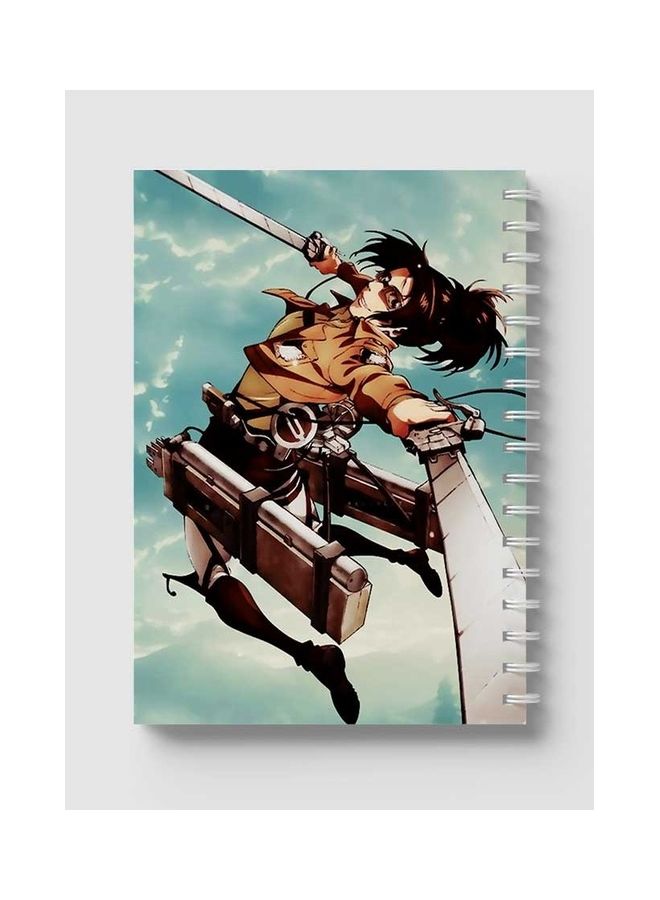 لوحة دفتر ملاحظات بسلك حلزوني مكون من 60 ورقة بطبعة شخصية هانجي زوي أزرق/برتقالي/أحمر - Image 5