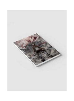LOWHA Attack On Titan Mikasa Printed Spiral 60 Sheets Notebook Grey/Brown/Red  - Image 2
