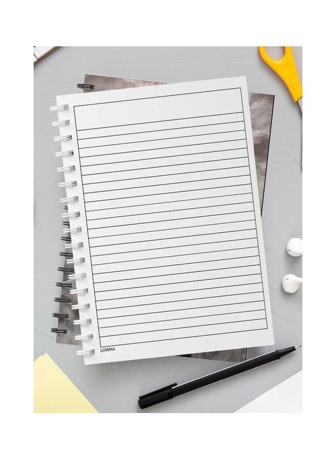LOWHA - Attack On Titan Mikasa Printed Spiral 60 Sheets Notebook Grey/Brown/Red - Image 1