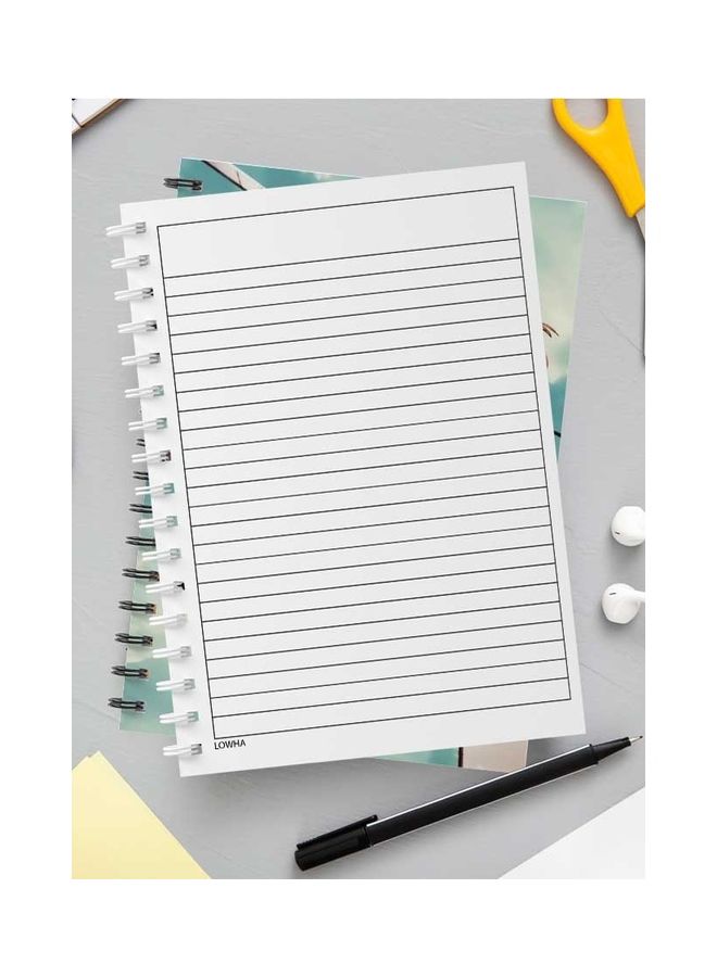 لوحة دفتر ملاحظات بسلك حلزوني مكون من 60 ورقة بطبعة شخصية هانجي زوي أزرق/برتقالي/أحمر - Image 3