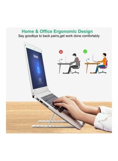 Toshionics Foldable Aluminium Laptop Stand Silver  - Image 5