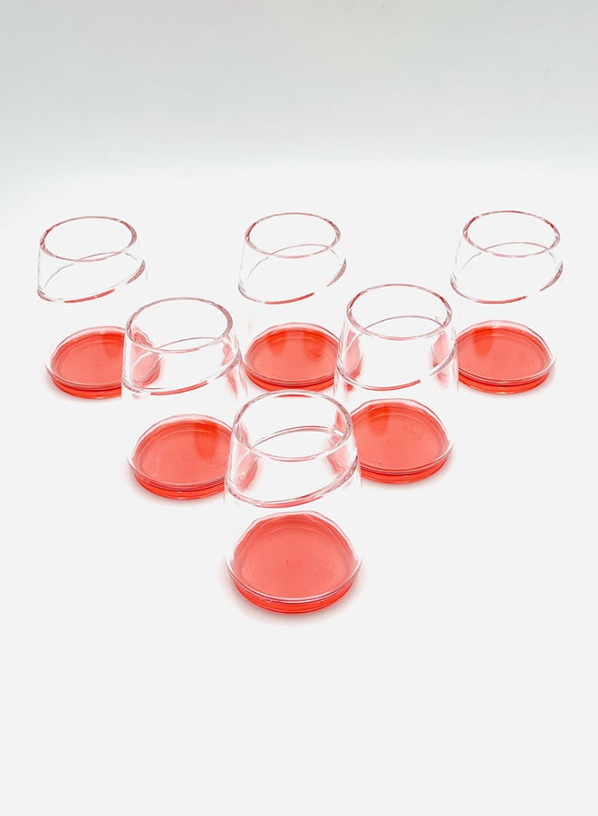 السيف  طقم كاسات اكريليك 6 قطع شفاف/ أحمر 6x350ملليلتر - Image 2