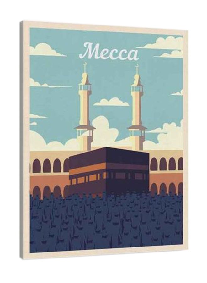 LOWHA Mecca With Framed Canvas Wall Art Multicolour 60x80cm - Image 1