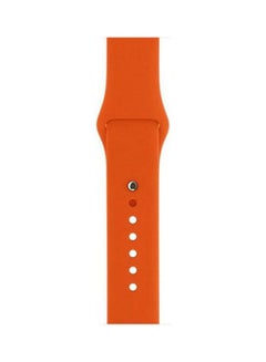 Generic Bracelet silicone For Apple Watch 38 MM Orange  - Image 2