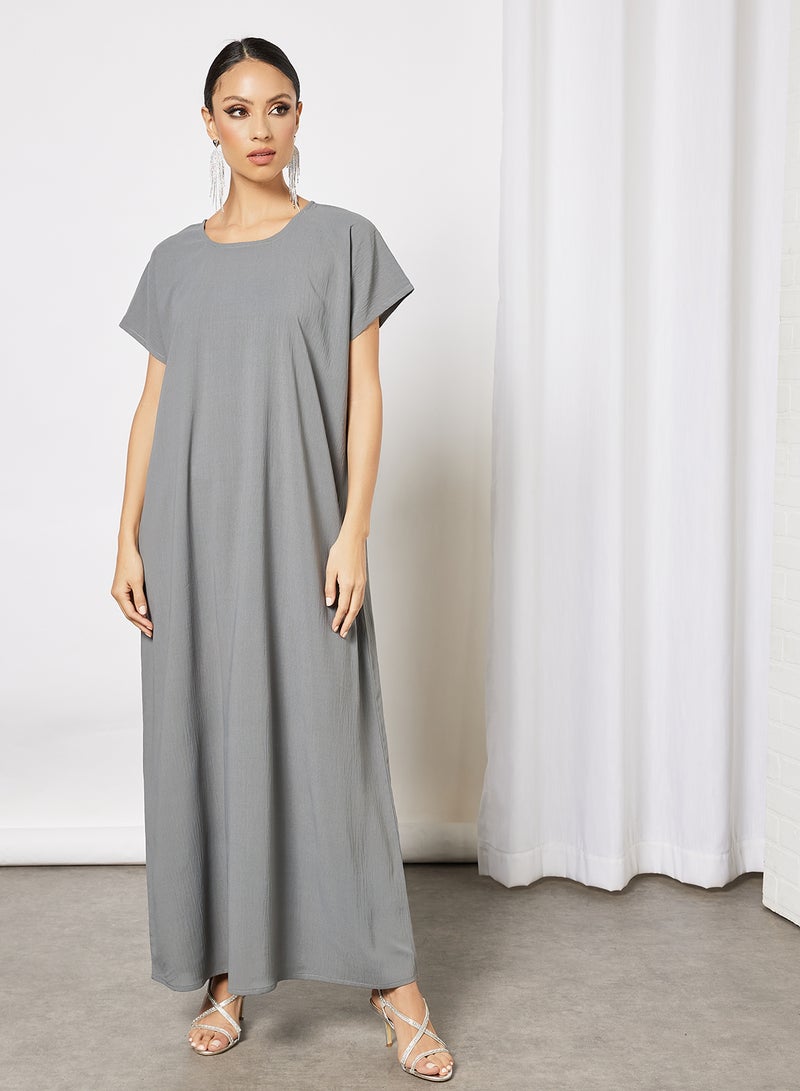 Bousni - Double Layered Bisht With Lining Grey - Image 1