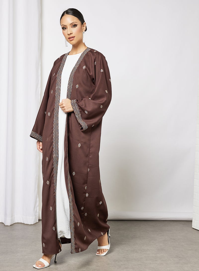 بوسني عباية مطرزة مع بطانة داخلية  - Image 1