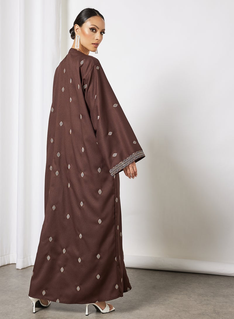 بوسني عباية مطرزة مع بطانة داخلية  - Image 2