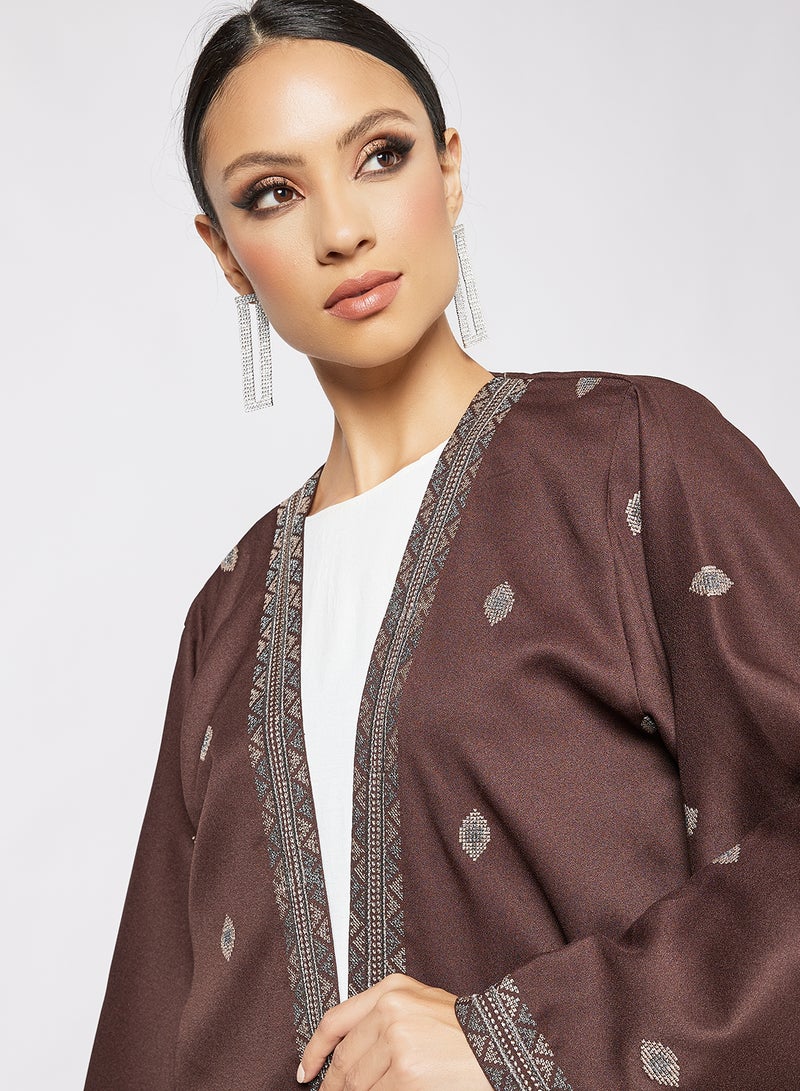 بوسني عباية مطرزة مع بطانة داخلية  - Image 3