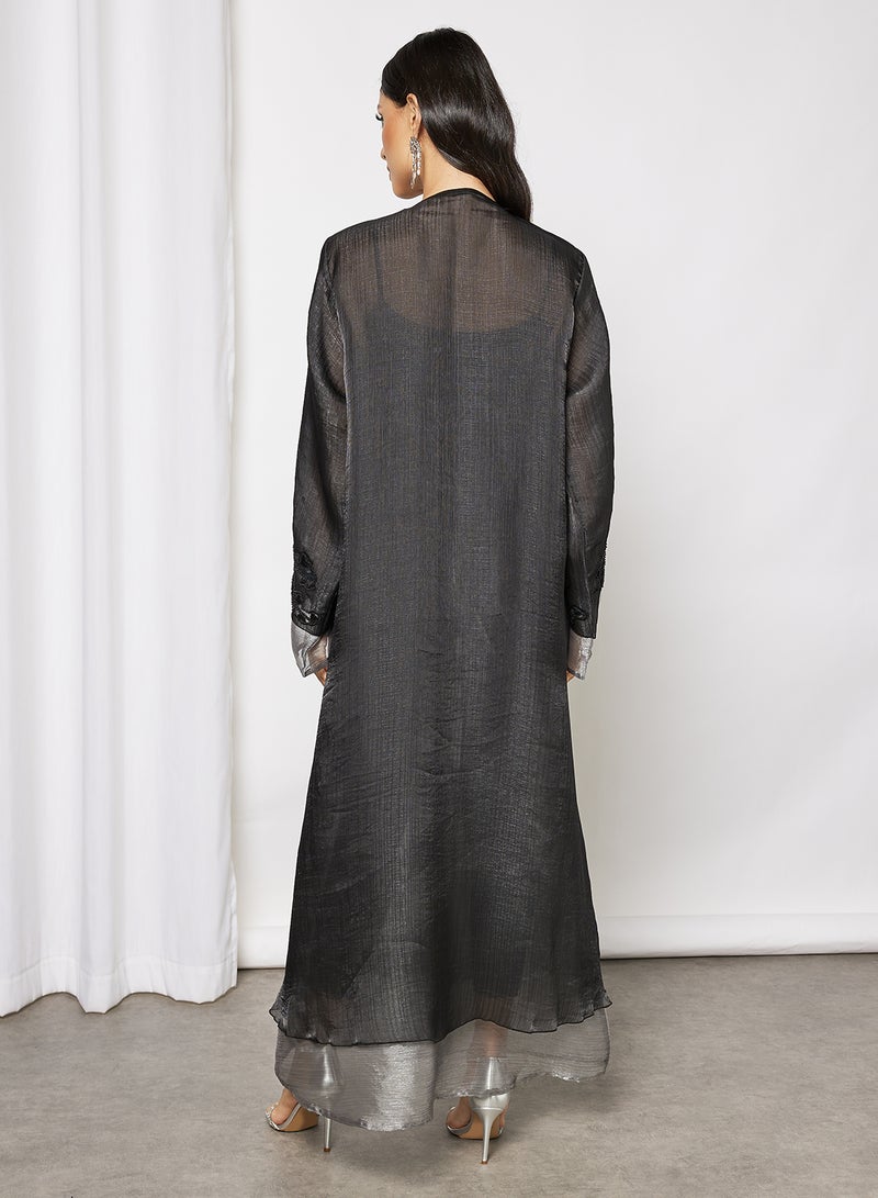 Bousni - Embellished Abaya Black - Image 1