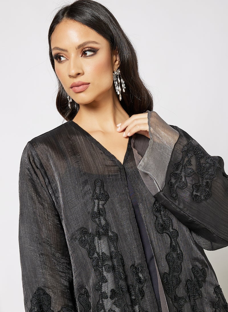 Bousni - Embellished Abaya Black - Image 1
