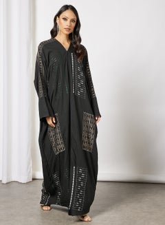 Embroidered Bahrini Style Bisht Black
