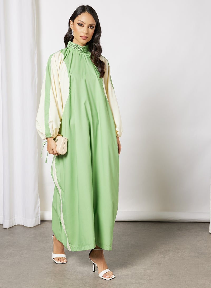 Colourblock Relaxed Dress Green - v1643004369/N47829879V_4