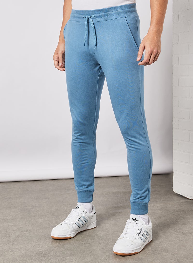 Noon East - Men's Basic Casual Cotton Joggers with Side Pocket Deep Aegean - Image 1